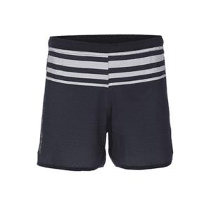 A pair of shorts with stripes on the side.